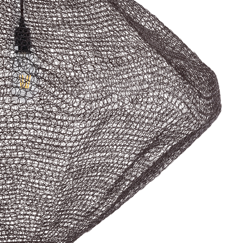 GLOBOSTAR® KENTUCKY 01869 Vintage Κρεμαστό Φωτιστικό Οροφής με Ντουί 1 x E27 AC 220-240V IP20 - Καφέ - Μ90 x Π90 x Υ70cm