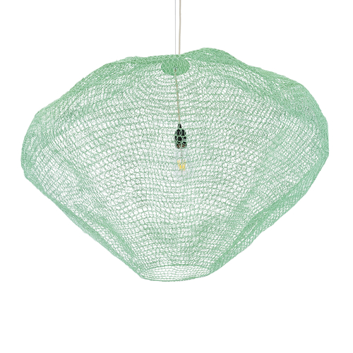 GLOBOSTAR® KENTUCKY 01870 Vintage Κρεμαστό Φωτιστικό Οροφής με Ντουί 1 x E27 AC 220-240V IP20 - Τιρκουάζ - Μ90 x Π90 x Υ70cm