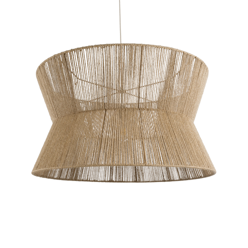 GLOBOSTAR® BISBEE 02205 Boho Κρεμαστό Φωτιστικό Οροφής με Ντουί 1 x E27 AC 220-240V IP20 - Μπεζ - Μ80 x Π80 x Υ48cm