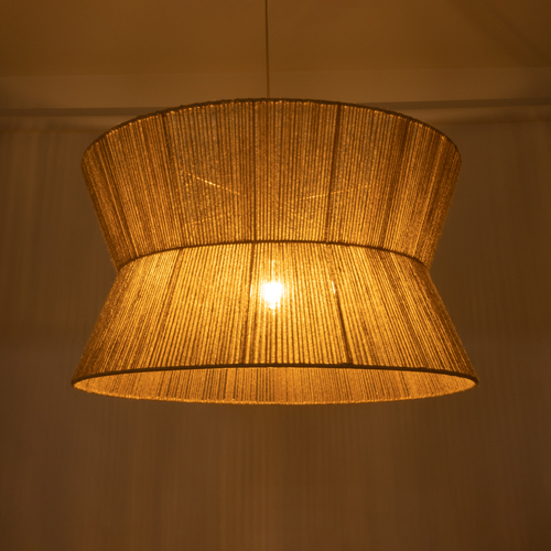 GLOBOSTAR® BISBEE 02205 Boho Κρεμαστό Φωτιστικό Οροφής με Ντουί 1 x E27 AC 220-240V IP20 - Μπεζ - Μ80 x Π80 x Υ48cm