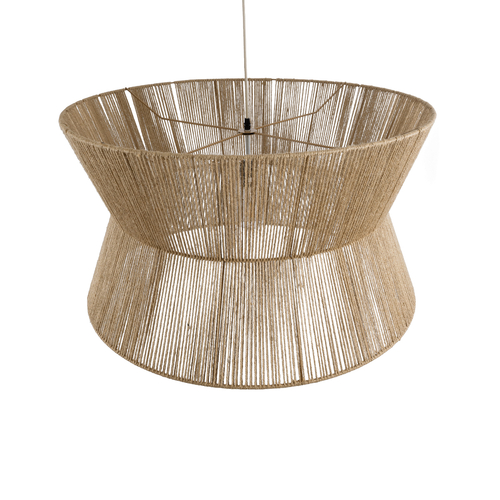 GLOBOSTAR® BISBEE 02205 Boho Κρεμαστό Φωτιστικό Οροφής με Ντουί 1 x E27 AC 220-240V IP20 - Μπεζ - Μ80 x Π80 x Υ48cm