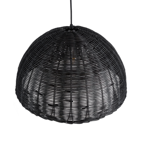 GLOBOSTAR® MONTANA 02383 Boho Κρεμαστό Φωτιστικό Οροφής με Ντουί 1 x E27 AC 220-240V IP20 - Μαύρο - Μ50 x Π50 x Υ25cm