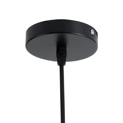 GLOBOSTAR® MONTANA 02384 Boho Κρεμαστό Φωτιστικό Οροφής με Ντουί 1 x E27 AC 220-240V IP20 - Μαύρο - Μ80 x Π80 x Υ40cm