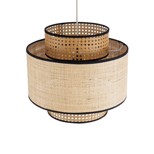 GLOBOSTAR® BRAVADO 02386 Boho Κρεμαστό Φωτιστικό Οροφής με Ντουί 1 x E27 AC 220-240V IP20 - Μπεζ- Μ40 x Π40 x Υ35cm