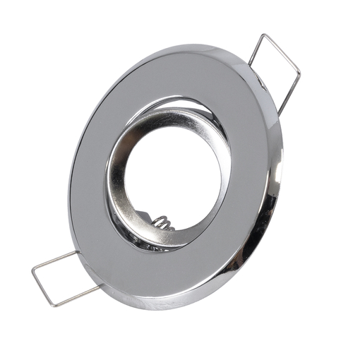 GLOBOSTAR® DELTA 77803 Χωνευτή Κινούμενη Βάση για Σποτ MR11 με Ντουί GU10/GU5.3 IP20 - Ασημί - Μ7 x Π7 x Υ2.1cm / Q5.5cm