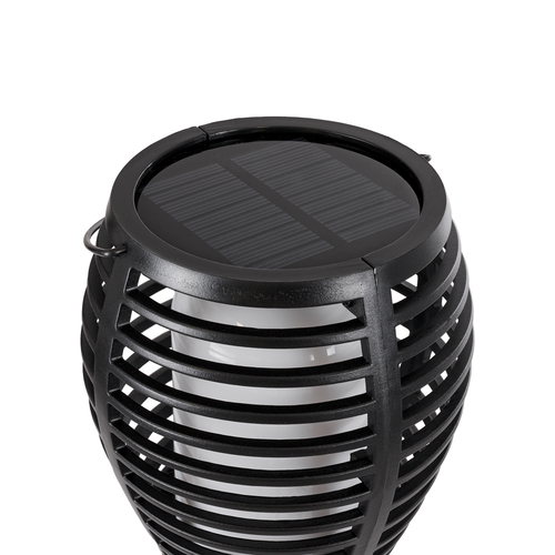 GloboStar® FIAMMA 61549 Αυτόνομο Ηλιακό Καρφωτό Φωτιστικό Κήπου LED SMD 2W 80lm με Ενσωματωμένη Μπαταρία 1500mAh - Φωτοβολταϊκό Πάνελ - Αισθητήρα Ημέρας-Νύχτας Φαναράκι Κήπου - Εφέ Φλόγας Διακοσμητικό - Αδιάβροχο IP65 - 1800K Φ10 x Υ55cm - 2 Χρόνια Εγγύηση