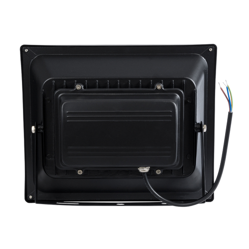 GLOBOSTAR® RGBFLOOD 75602 Προβολέας με IR Ασύρματο Χειριστήριο LED 50W 3250lm 120° AC 220-240V Αδιάβροχο IP66 Πολύχρωμο RGB Dimmable - Μαύρο Ματ - Μ28.5 x Π23.5 x Υ10cm - 2 Χρόνια Εγγύηση