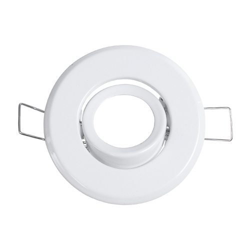 GLOBOSTAR® DELTA 77800 Χωνευτή Κινούμενη Βάση για Σποτ MR11 με Ντουί GU10/GU5.3 IP20 - Λευκό - Μ7 x Π7 x Υ2.1cm / Q5.5cm