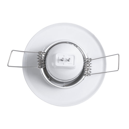 GLOBOSTAR® DELTA 77800 Χωνευτή Κινούμενη Βάση για Σποτ MR11 με Ντουί GU10/GU5.3 IP20 - Λευκό - Μ7 x Π7 x Υ2.1cm / Q5.5cm