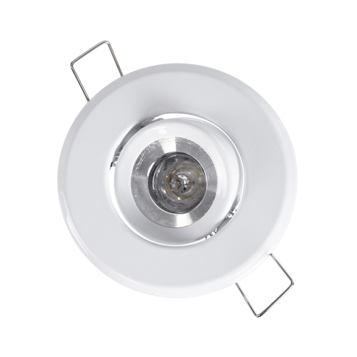 GLOBOSTAR® DELTA 77800 Χωνευτή Κινούμενη Βάση για Σποτ MR11 με Ντουί GU10/GU5.3 IP20 - Λευκό - Μ7 x Π7 x Υ2.1cm / Q5.5cm