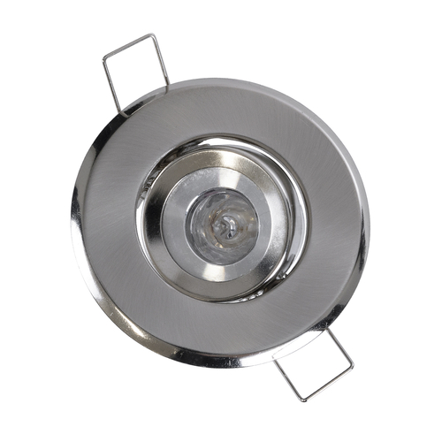 GLOBOSTAR® RAFY 77802 Χωνευτή Κινούμενη Βάση για Σποτ MR11 με Ντουί GU10/GU5.3 IP20 - Νίκελ Χρώμιο - Μ7 x Π7 x Υ2.1cm / Q5cm