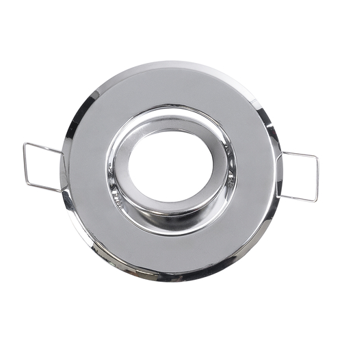 GLOBOSTAR® DELTA 77803 Χωνευτή Κινούμενη Βάση για Σποτ MR11 με Ντουί GU10/GU5.3 IP20 - Ασημί - Μ7 x Π7 x Υ2.1cm / Q5.5cm