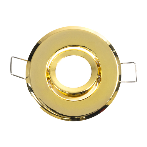 GLOBOSTAR® DELTA 77804 Χωνευτή Κινούμενη Βάση για Σποτ MR11 με Ντουί GU10/GU5.3 IP20 - Χρυσό Πλατίνα - Μ7 x Π7 x Υ2.1cm / Q5.5cm