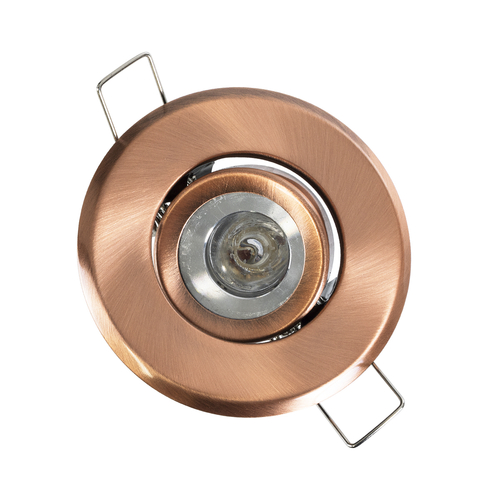 GLOBOSTAR® DELTA 77805 Χωνευτή Κινούμενη Βάση για Σποτ MR11 με Ντουί GU10/GU5.3 IP20 - Χάλκινο - Μ7 x Π7 x Υ2.1cm / Q5.5cm