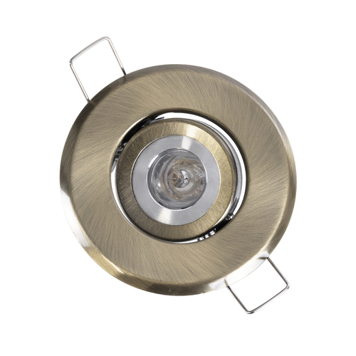 GLOBOSTAR® DELTA 77806 Χωνευτή Κινούμενη Βάση για Σποτ MR11 με Ντουί GU10/GU5.3 IP20 - Μπρούτζινο - Μ7 x Π7 x Υ2.1cm / Q5.5cm