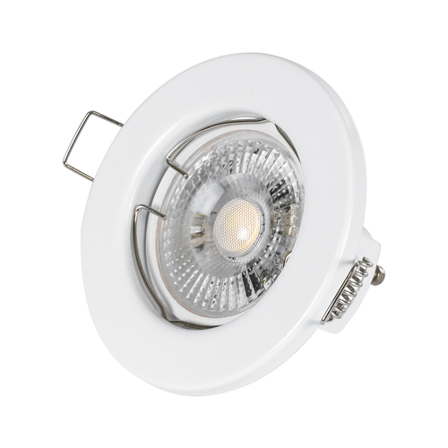 GLOBOSTAR® DELTA 77807 Χωνευτή Βάση για Σποτ MR16 με Ντουί GU10/GU5.3 IP20 - Λευκό - Μ8.3 x Π8.3 x Υ3.1cm / Q6cm