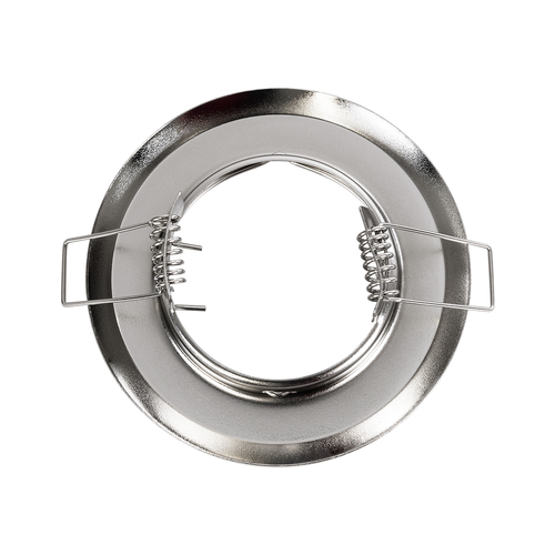 GLOBOSTAR® RAFY 77809 Χωνευτή Βάση για Σποτ MR16 με Ντουί GU10/GU5.3 IP20 - Νίκελ Βούρτσας - Μ8.3 x Π8.3 x Υ3.1cm / Q6cm