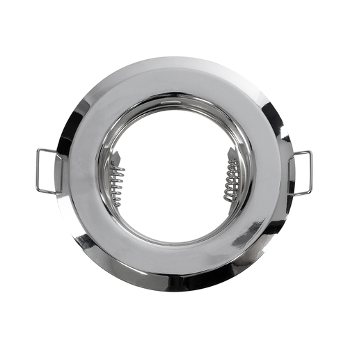 GLOBOSTAR® RAFY 77810 Χωνευτή Βάση για Σποτ MR16 με Ντουί GU10/GU5.3 IP20 - Νίκελ Χρώμιο - Μ8.3 x Π8.3 x Υ3.1cm / Q6cm