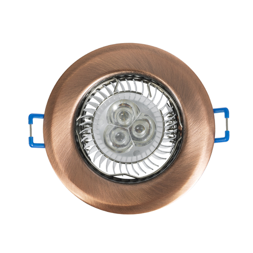 GLOBOSTAR® DELTA 77812 Χωνευτή Βάση για Σποτ MR16 με Ντουί GU10/GU5.3 IP20 - Χάλκινο - Μ8.3 x Π8.3 x Υ3.1cm / Q6cm