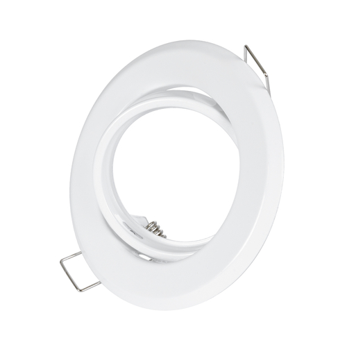 GLOBOSTAR® RAFY 77814 Χωνευτή Κινούμενη Βάση για Σποτ MR16 με Ντουί GU10/GU5.3 IP20 - Λευκό - Μ9.2 x Π9.2 x Υ3.1cm / Q7cm