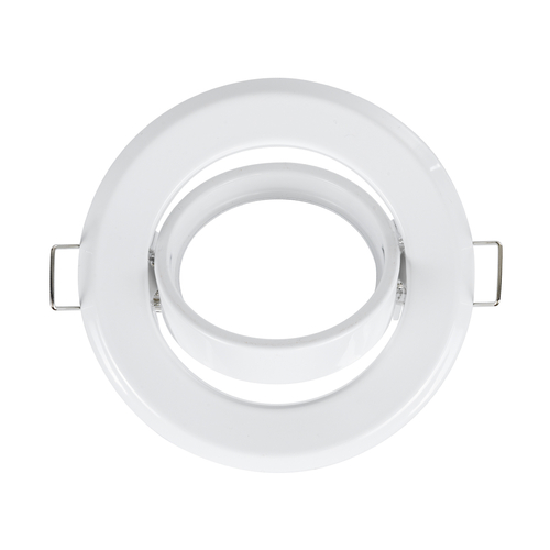 GLOBOSTAR® RAFY 77814 Χωνευτή Κινούμενη Βάση για Σποτ MR16 με Ντουί GU10/GU5.3 IP20 - Λευκό - Μ9.2 x Π9.2 x Υ3.1cm / Q7cm