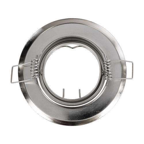 GLOBOSTAR® RAFY 77816 Χωνευτή Κινούμενη Βάση για Σποτ MR16 με Ντουί GU10/GU5.3 IP20 - Νίκελ Βούρτσας - Μ9.2 x Π9.2 x Υ3.1cm / Q7cm