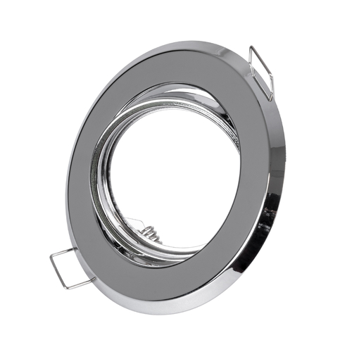 GLOBOSTAR® RAFY 77817 Χωνευτή Κινούμενη Βάση για Σποτ MR16 με Ντουί GU10/GU5.3 IP20 - Νίκελ Χρώμιο - Μ9.2 x Π9.2 x Υ3.1cm / Q7cm