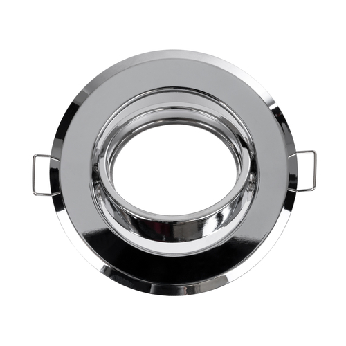 GLOBOSTAR® RAFY 77817 Χωνευτή Κινούμενη Βάση για Σποτ MR16 με Ντουί GU10/GU5.3 IP20 - Νίκελ Χρώμιο - Μ9.2 x Π9.2 x Υ3.1cm / Q7cm