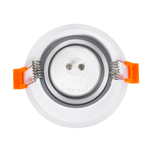 GLOBOSTAR® ALPHA 77830 Χωνευτή Κινούμενη Βάση για Σποτ MR16 με Ντουί GU10/GU5.3 IP20 - Λευκό - Μ9.4 x Π9.4 x Υ4.2cm / Q8.3cm