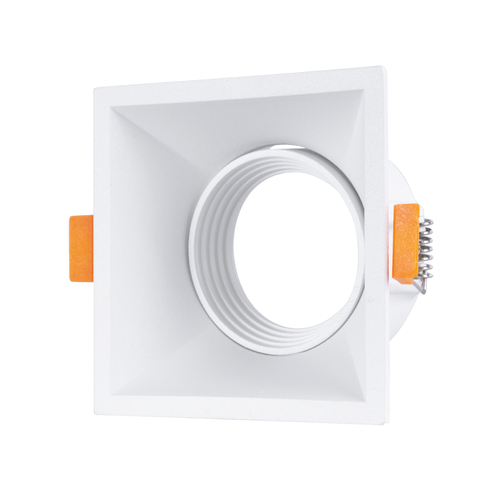 GLOBOSTAR® ALPHA 77832 Χωνευτή Κινούμενη Βάση για Σποτ MR16 με Ντουί GU10/GU5.3 IP20 - Λευκό - Μ9 x Π9 x Υ4.5cm / Q8.3cm