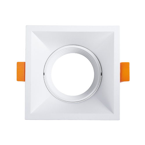 GLOBOSTAR® ALPHA 77832 Χωνευτή Κινούμενη Βάση για Σποτ MR16 με Ντουί GU10/GU5.3 IP20 - Λευκό - Μ9 x Π9 x Υ4.5cm / Q8.3cm