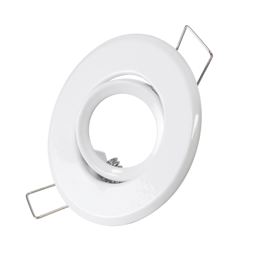 GLOBOSTAR® DELTA 77800 Χωνευτή Κινούμενη Βάση για Σποτ MR11 με Ντουί GU10/GU5.3 IP20 - Λευκό - Μ7 x Π7 x Υ2.1cm / Q5.5cm