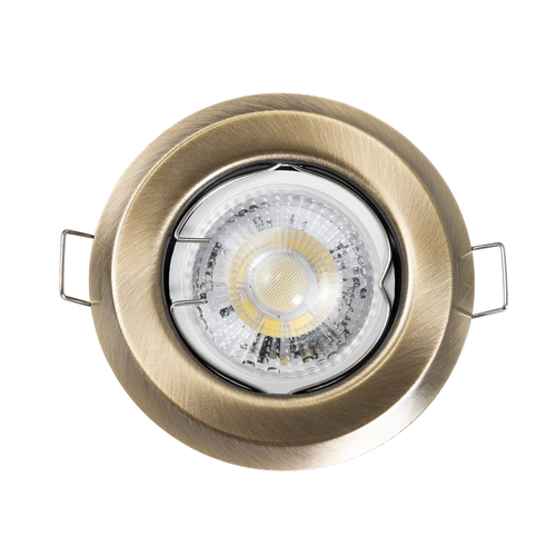 GLOBOSTAR® DELTA 77813 Χωνευτή Βάση για Σποτ MR16 με Ντουί GU10/GU5.3 IP20 - Μπρούτζινο - Μ8.3 x Π8.3 x Υ3.1cm / Q6cm