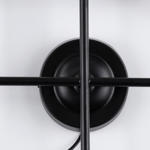 GLOBOSTAR® PIPING 00661 Vintage Φωτιστικό Τοίχου - Απλίκα με Ντουί 4 x E27 AC 220-240V IP20 - Μαύρο - Μ40 x Π9 x Υ52cm