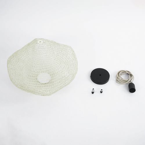 GLOBOSTAR® KENTUCKY 01862 Vintage Κρεμαστό Φωτιστικό Οροφής με Ντουί 1 x E27 AC 220-240V IP20 - Μπεζ - Μ40 x Π40 x Υ30cm