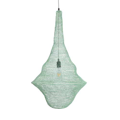 GLOBOSTAR® KENTUCKY 01876 Vintage Κρεμαστό Φωτιστικό Οροφής με Ντουί 1 x E27 AC 220-240V IP20 - Τιρκουάζ - Μ50 x Π50 x Υ90cm