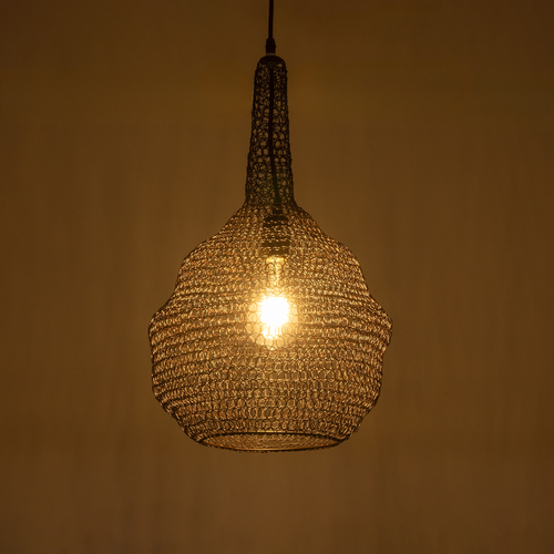 GLOBOSTAR® KENTUCKY 01881 Vintage Κρεμαστό Φωτιστικό Οροφής με Ντουί 1 x E27 AC 220-240V IP20 - Καφέ - Μ30 x Π30 x Υ50cm