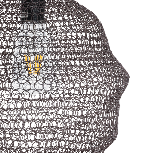 GLOBOSTAR® KENTUCKY 01881 Vintage Κρεμαστό Φωτιστικό Οροφής με Ντουί 1 x E27 AC 220-240V IP20 - Καφέ - Μ30 x Π30 x Υ50cm