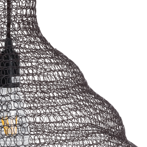 GLOBOSTAR® KENTUCKY 01884 Vintage Κρεμαστό Φωτιστικό Οροφής με Ντουί 1 x E27 AC 220-240V IP20 - Καφέ - Μ60 x Π60 x Υ90cm