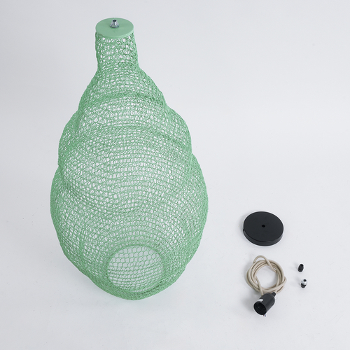 GLOBOSTAR® KENTUCKY 01897 Vintage Κρεμαστό Φωτιστικό Οροφής με Ντουί 1 x E27 AC 220-240V IP20 - Τιρκουάζ - Μ40 x Π40 x Υ70cm