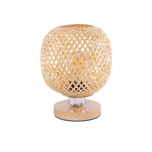 GLOBOSTAR® KERRY 01981 Boho Επιτραπέζιο Φωτιστικό Πορτατίφ με Ντουί 1 x E27 AC 220-240V IP20 - Μπεζ - Μ18 x Π18 x Υ25cm