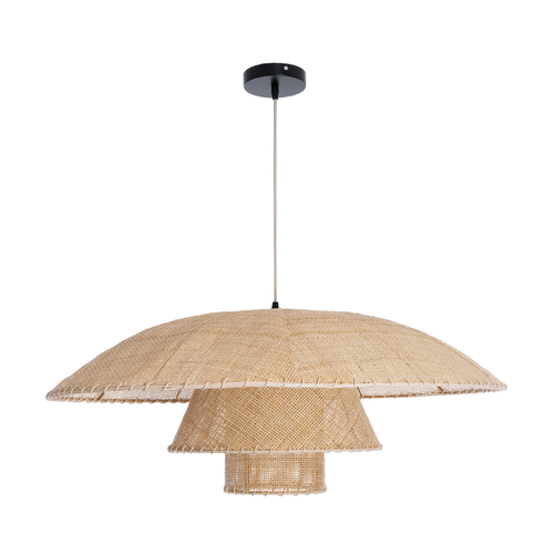 GLOBOSTAR® ZORA 02139 Boho Κρεμαστό Φωτιστικό Οροφής με Ντουί 1 x E27 AC 220-240V IP20 - Μπεζ - Μ80 x Π80 x Υ32cm