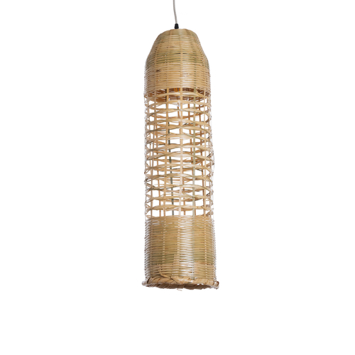 GLOBOSTAR® WAIKIKI 02350 Boho Κρεμαστό Φωτιστικό Οροφής με Ντουί 1 x E27 AC 220-240V IP20 - Μπεζ - Μ20 x Π20 x Υ80cm