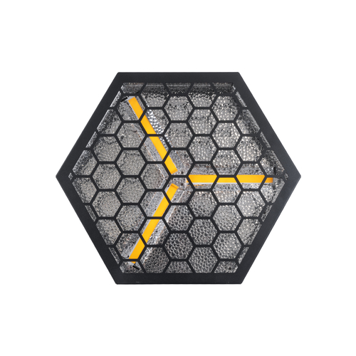 GloboStar® 51201 HALO HEXA Επαγγελματικό Φωτιστικό Ειδικών Εφέ DIGITAL MATRIX PIXEL & Blinder - 3 x 80W LED COB Chips Ultra Gold Warm White 2200K & 30 x 0.5W LED SMD5050 Chips RGB - AC 220V-240V DMX512 Display on Body - Μαύρο - Μ38 x Π38 x Υ22cm - 2 Χρόνια Εγγύση