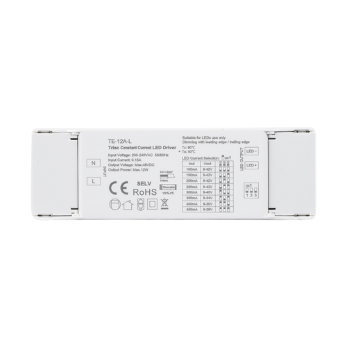 GloboStar® 73132 TE-12A-L SKYDANCE AC Triac Dimmable Constant Current LED Driver 1 Κανάλι AC 200-240V 1 x 0.15A 12W - Max 0.15A 12W - IP20  Μ11.1 x Π3.7 x Υ2cm - 5 Χρόνια Εγγύηση