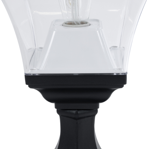 GLOBOSTAR® DIRAHIO 90552 Φωτιστικό Κολωνάκι Κήπου με Ντουί 1 x E27 AC 220-240V Αδιάβροχο IP65 - Γκρι Ανθρακί - Μ32 x Π32 x Υ52cm