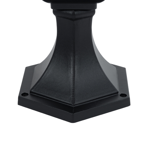 GLOBOSTAR® DIRAHIO 90552 Φωτιστικό Κολωνάκι Κήπου με Ντουί 1 x E27 AC 220-240V Αδιάβροχο IP65 - Γκρι Ανθρακί - Μ32 x Π32 x Υ52cm