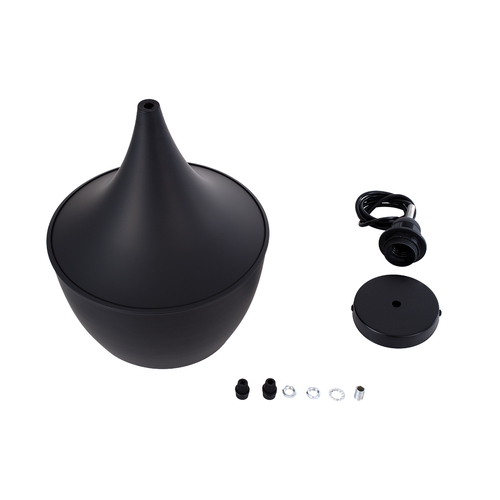 GLOBOSTAR® SHANGHAI 01025-A Μοντέρνο Κρεμαστό Φωτιστικό Οροφής με Ντουί 1 x E27 AC 220-240V IP20 - Μαύρο & Χρυσό - Μ24 x Π24 x Υ30cm