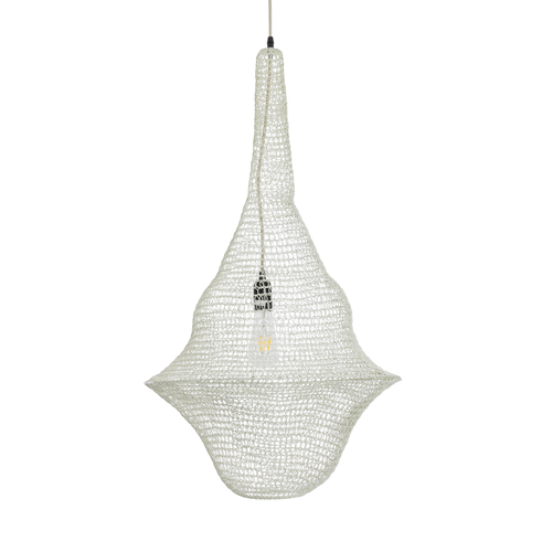 GLOBOSTAR® KENTUCKY 01874 Vintage Κρεμαστό Φωτιστικό Οροφής με Ντουί 1 x E27 AC 220-240V IP20 - Μπεζ - Μ50 x Π50 x Υ90cm