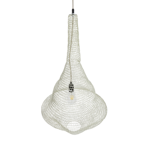 GLOBOSTAR® KENTUCKY 01874 Vintage Κρεμαστό Φωτιστικό Οροφής με Ντουί 1 x E27 AC 220-240V IP20 - Μπεζ - Μ50 x Π50 x Υ90cm